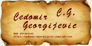 Čedomir Georgijević vizit kartica